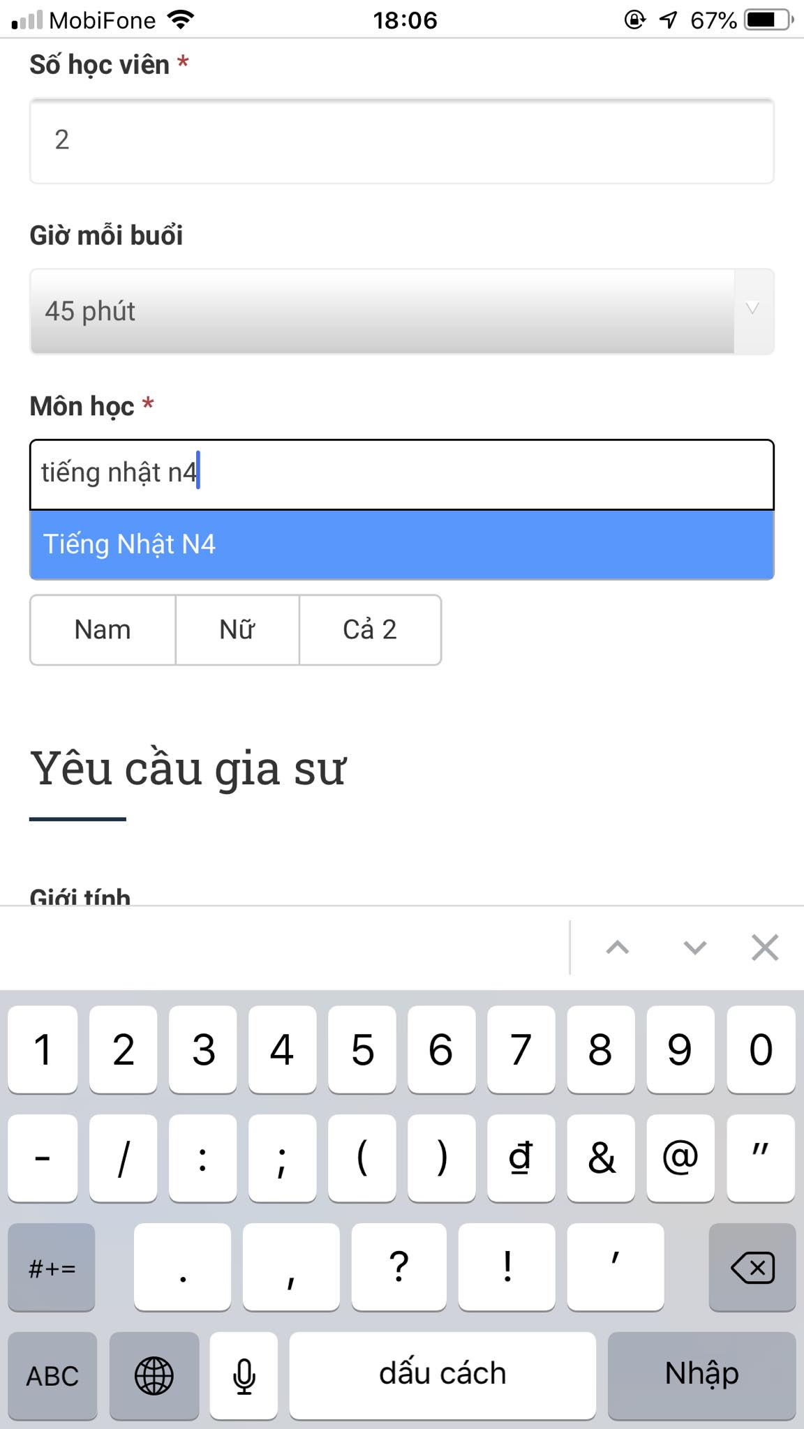 Học phí tiếng Nhật N4